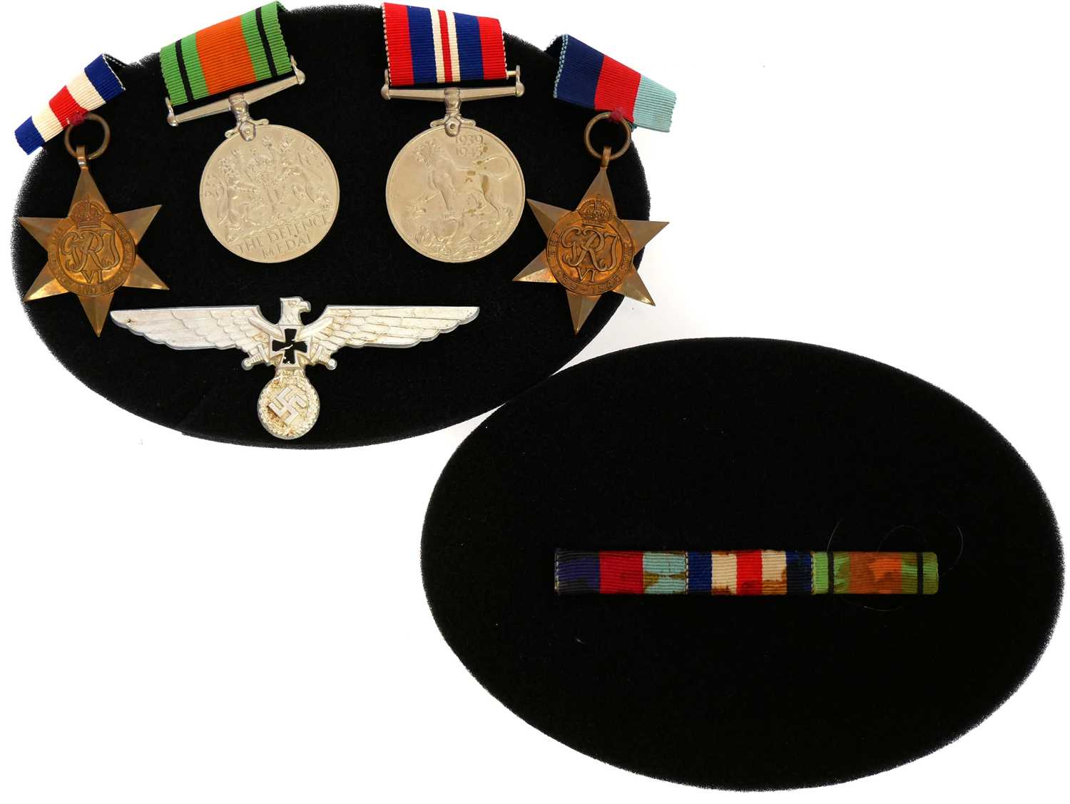 Lot 12 - German WWII Third Reich cap badge, moulded...