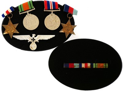 Lot German WWII Third Reich cap badge, moulded...