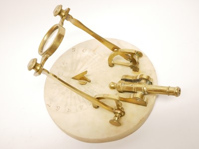 Lot 41 - Noon Day cannon, with white marble base,...