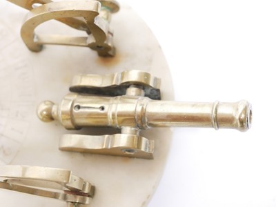 Lot 41 - Noon Day cannon, with white marble base,...