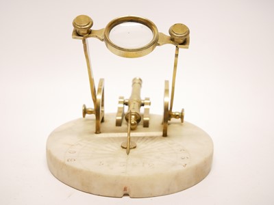 Lot 41 - Noon Day cannon, with white marble base,...