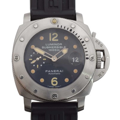 Lot 259 - A stainless steel Panerai Luminor Submersible 'PAM 243' automatic wristwatch, ref. OP6671