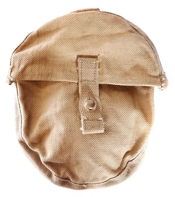 Lot Lewis gun webbing pan magazine holder, stamped...