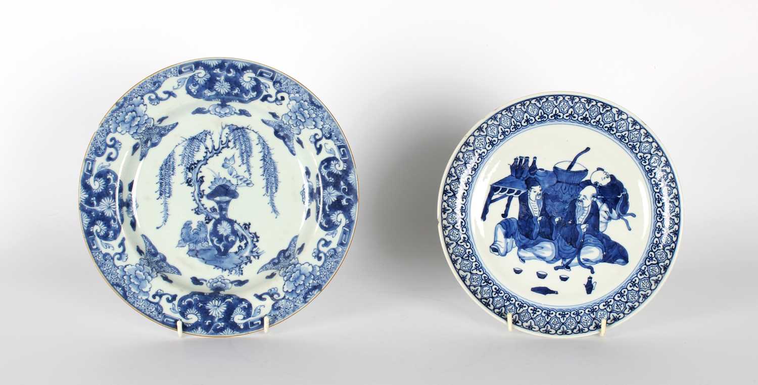 Lot Two 18th Century Chinese Blue and White Plates