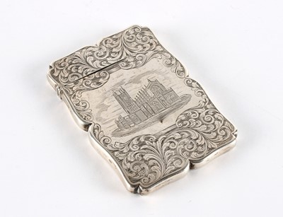 Lot A Victorian Silver 'Castle Top' Card Case
