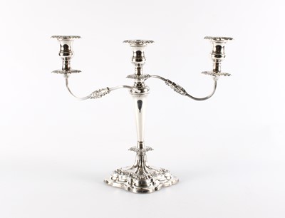 Lot 44 - An Impressive Elizabeth II Silver Twin-Branch Candelabrum in the Georgian Taste
