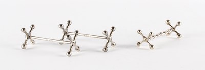 Lot 61 - A Pair of George V Silver Knife Rests and a Single Silver Knife Rest