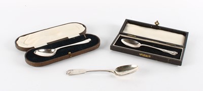 Lot 62 - A Victorian Newcastle Assay Silver Teaspoon and Two Cased Silver Teaspoons