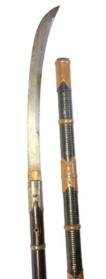Lot Japanese Naginata or pole arm, 40cm cutting...
