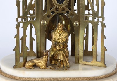 Lot A Victorian Gothic Revival 'Sir Walter Scott' Skeleton Clock