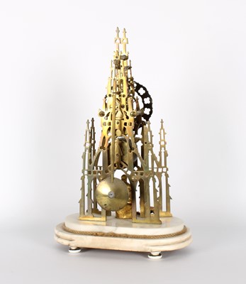 Lot A Victorian Gothic Revival 'Sir Walter Scott' Skeleton Clock