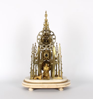 Lot A Victorian Gothic Revival 'Sir Walter Scott' Skeleton Clock