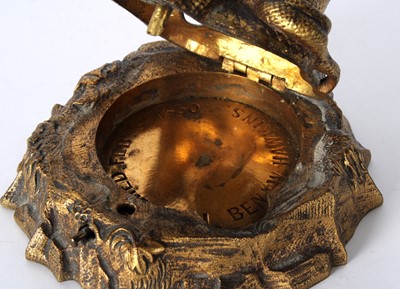 Lot A Victorian Combination Desktop Thermometer, Compass and Inkwell