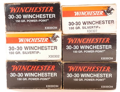 Lot .30-30 Winchester ammunition, 120 rounds with...