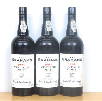 Lot 55 - 3 bottles Graham’s Vintage Port 1994