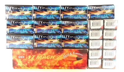 Lot .17 Mach2 ammunition, to include 1,000 rounds...
