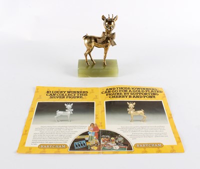 Lot 57 - A Limited Edition Elizabeth II Silver Gilt 'Babycham' Figure or Mascot on Onyx Base