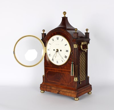 Lot A Good and Large Mahogany Bracket Clock Retailed by Louis Simon of London