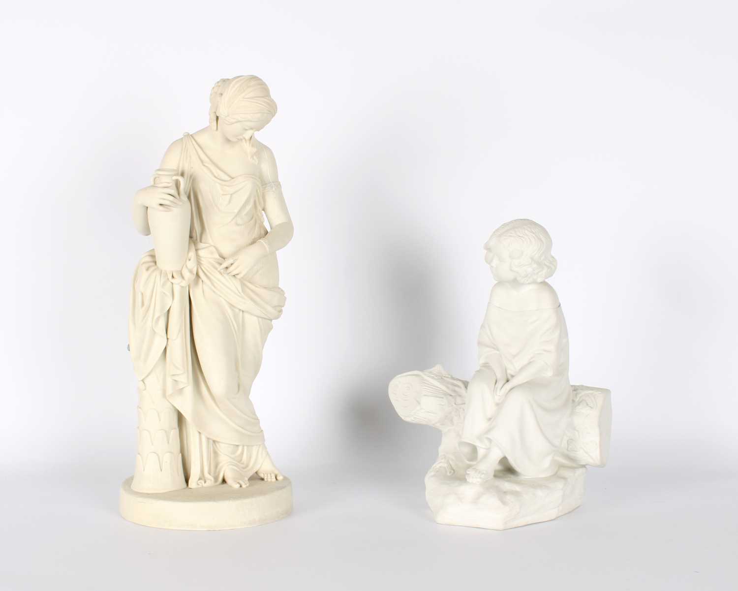 Lot Two Victorian Parian Ware Figures