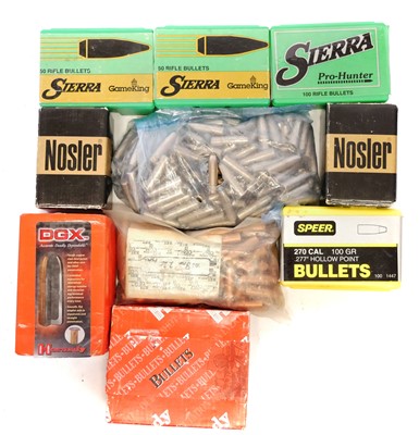 Lot Mixed lot of rifle bullets, in calibres .270, ....