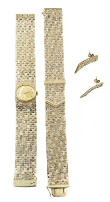 Lot 265 - A set of interwoven Milanese-style jewellery, set in 3-tone 9ct gold