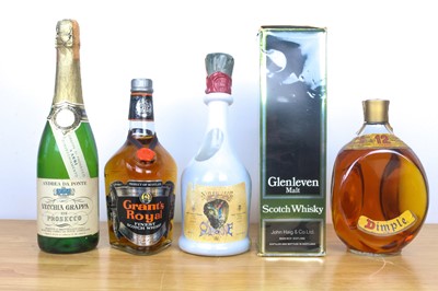 Lot 114 - Five bottles including Litre bottles Mixed Lot