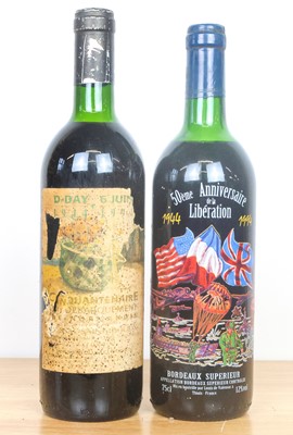 Lot 21 - 2 bottles D-Day 50th Anniversary Claret
