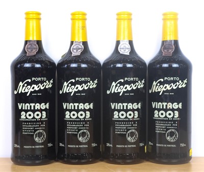 Lot 54 - 4 bottles Niepoort Vintage Port 2003