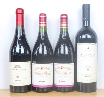 Lot 41 - 4 Bottles Fine Rioja wines from Bodegas Artadi and CVNE