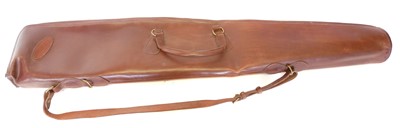 Lot 688 - Leather double gun slip, with space to take...