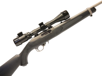 Lot 436 - Ruger 10-22 .22lr semi automatic rifle and...