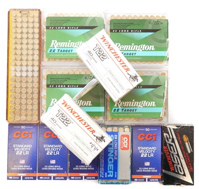 Lot 635 - .22lr ammunition, 870 rounds by CCI, Remington...