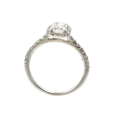 Lot A 1.00ct solitaire diamond ring set in 14ct white gold