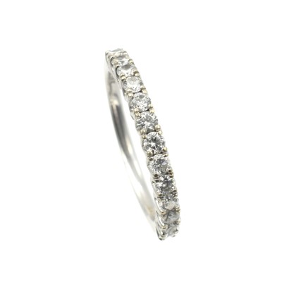 Lot A diamond half eternity ring, set in 18ct gold