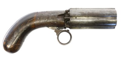 Lot 47 - Coopers patent 80 bore pepperbox revolver,...