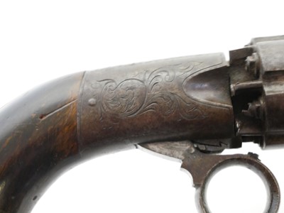 Lot 47 - Coopers patent 80 bore pepperbox revolver,...