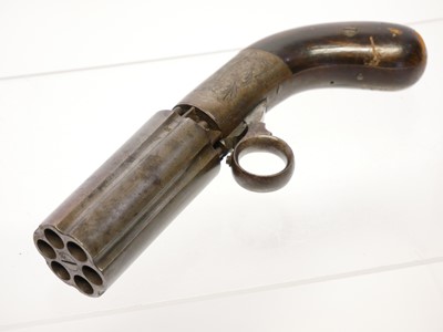 Lot 47 - Coopers patent 80 bore pepperbox revolver,...
