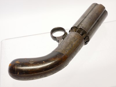 Lot 47 - Coopers patent 80 bore pepperbox revolver,...