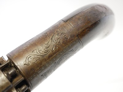 Lot 47 - Coopers patent 80 bore pepperbox revolver,...