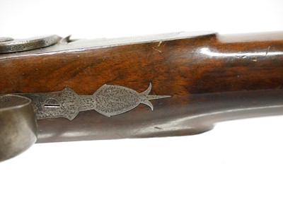 Lot 40 - Percussion 13 bore pistol, made from a cut...