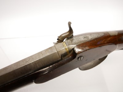 Lot 40 - Percussion 13 bore pistol, made from a cut...