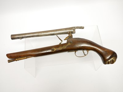 Lot 38 - Two pistols made from repurposed antique parts,...