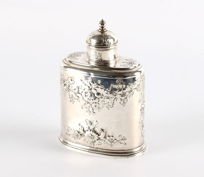 Lot 69 - A 19th Century White Metal Tea Caddy