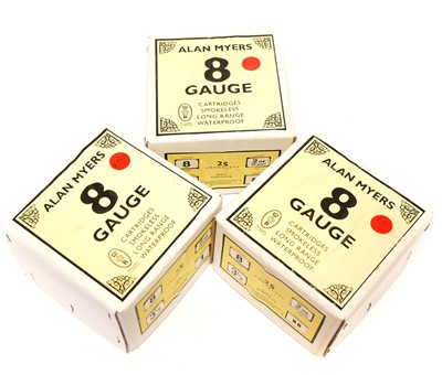 Lot 660 - Seventy Alan Myers 8 bore cartridges, 3.5inch...