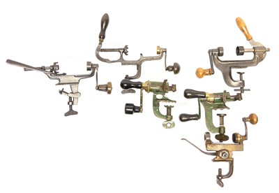 Lot 140 - Six shotgun cartridge roll turn over tools,...