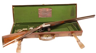 Lot 558 - Cased T. Stensby of Manchester 12 bore side by...