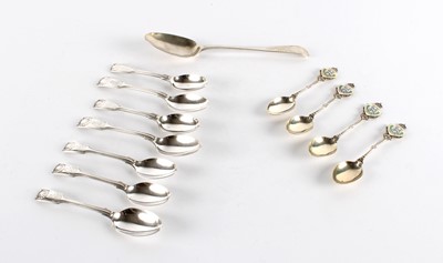 Lot 21 - Two Sets of Military Interest Silver Teaspoons