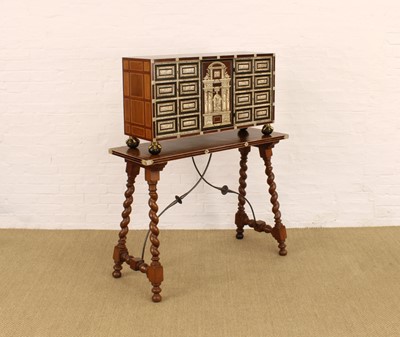 Lot A Fine Spanish or Italian 'Vargueno' Cabinet on Stand