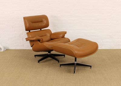 Lot 260 - "EA 670" and "671" Style Lounge Chair and Ottoman