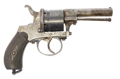 Lot Belgian 9mm pinfire revolver, 3inch sighted...